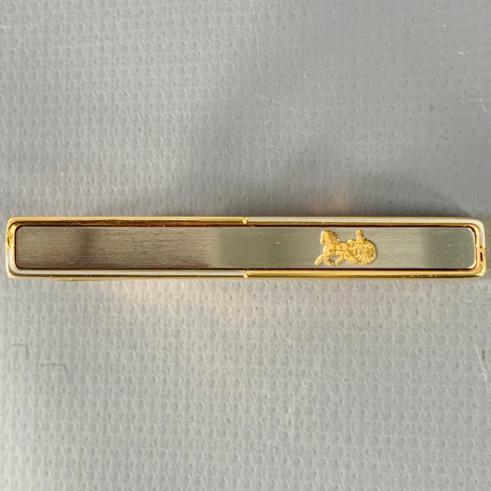 CELINE Gold Logo Metal Tie Clip